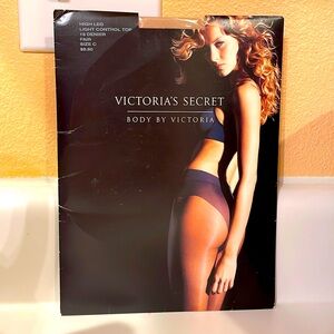 Vintage Victoria's Secret High Leg Light Control Top 15 Denier Fair C Panty Hose